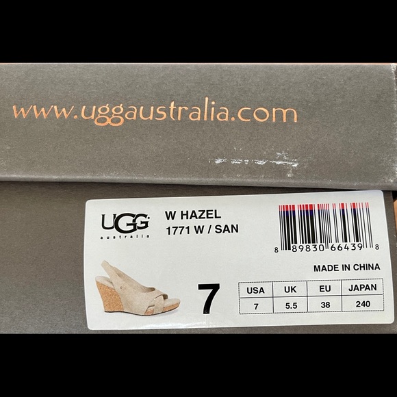 UGG Suede Wedge Sandals - Tan - Picture 5 of 7
